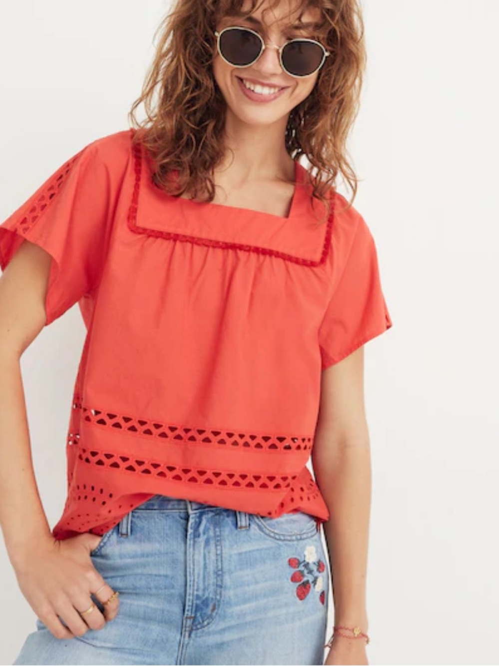 Madewell Eyelet Angelica Top